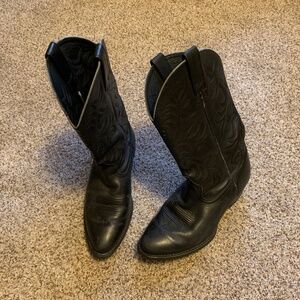 Ariat Cowboy Western Heritage Boots Men's 9EE Soft Black Leather Great Condition